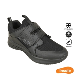 Black School Shoes ABARO 2807 Mesh + Ultra Light EVA Primary/Secondary Unisex